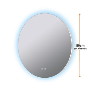 English Elm Nordica Round Backlit Led Vanity Mirror with Defogger for Modern Bathrooms B2731P478355