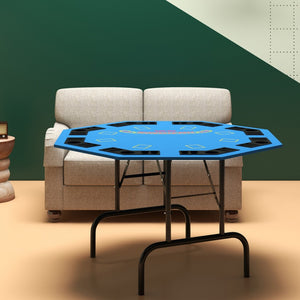 English Elm Soozier Foldable 47" Octagon Poker Table For 8 Players - Compact Casino Experience With Drink Holders W2225P217197-GIGA