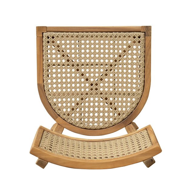 English Elm Christopher Knight Home® - Netro Acacia Wood Dining Chair Set of 2 with Light Brown Wicker Rattan Backrest Rustic Teak Comfort (96) N775P321708T