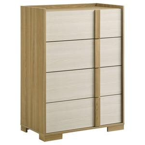 English Elm Lincoln Natural 5-Piece Queen Bedroom Set: Stylish Comfort, Illuminated Headboard & Ample Storage! B062S01367