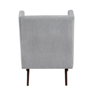 English Elm Contemporary Chenille Wingback Accent Chair with Solid Wood Legs, High-Density Foam Comfort Lounge Grey 30.5 L x 28.5 W x 17.5 H B011P304418