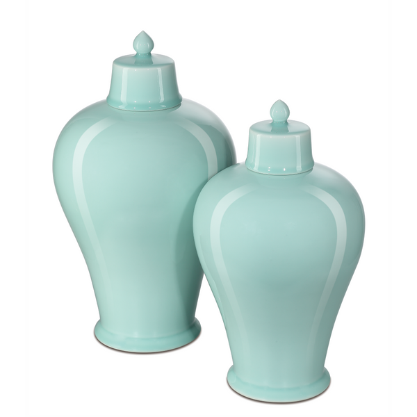 Celadon Green Maiping Jar - Exquisite Handcrafted Porcelain Decor with Lustrous Finish and Style