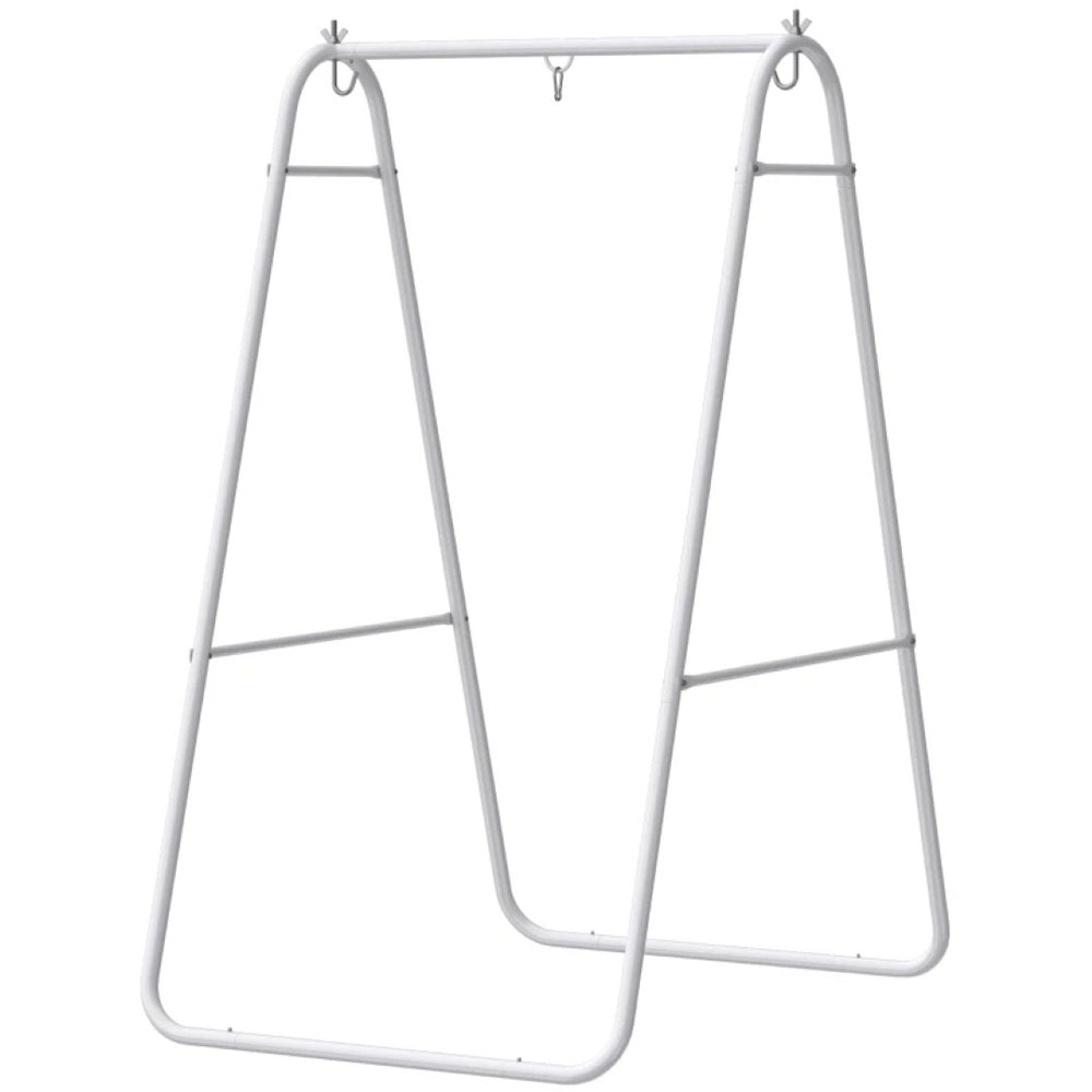 English Elm Egg Chair Hammock Stand Heavy Duty Steel a Frame Outdoor Patio Swing Support White T3971P476142