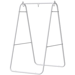 English Elm Egg Chair Hammock Stand Heavy Duty Steel a Frame Outdoor Patio Swing Support White T3971P476142