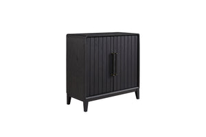 English Elm Peppercorn Server with 4 Storage Cabinets, Elm Veneer Finish, Power-Ready Design & Custom Hardware Black 45 L x 22 W x 38.75 H B2699P237505