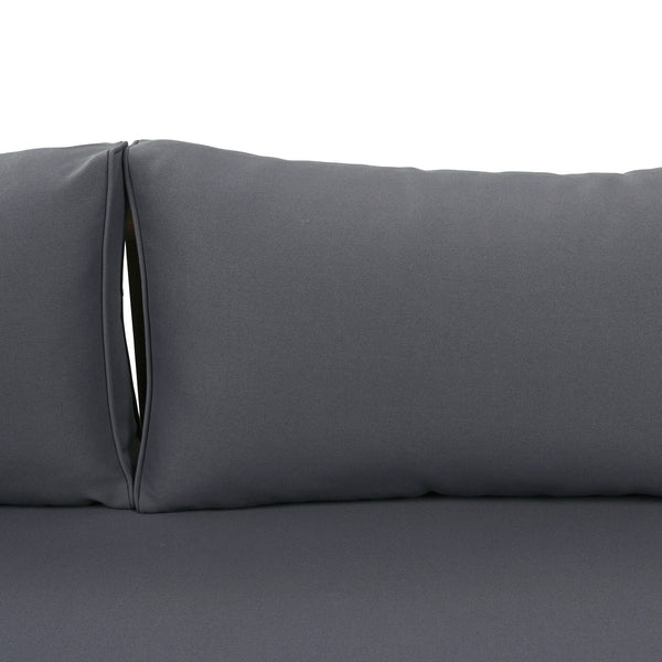 English Elm Christopher Knight Home® - Claremont 3-Seater Daybed - Elegant Dark Gray Acacia Wood Frame With Water-Resistant Cushions N770P205537A