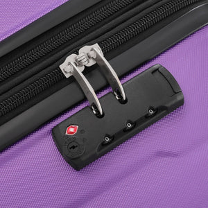 English Elm 2 Piece Abs Hard Shell Spinner Luggage Set with Tsa Lock Expandable Travel Suitcases Purple N732P198744I
