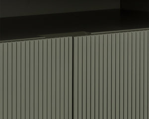 Sunpan Paloma Sideboard - Luxurious High Gloss Finish With Sculptural Design And Gold Accents For Modern Spaces Green Wood 110396