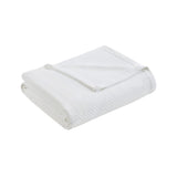 Madison Park Liquid Cotton Casual Blanket BL51N-0612 White