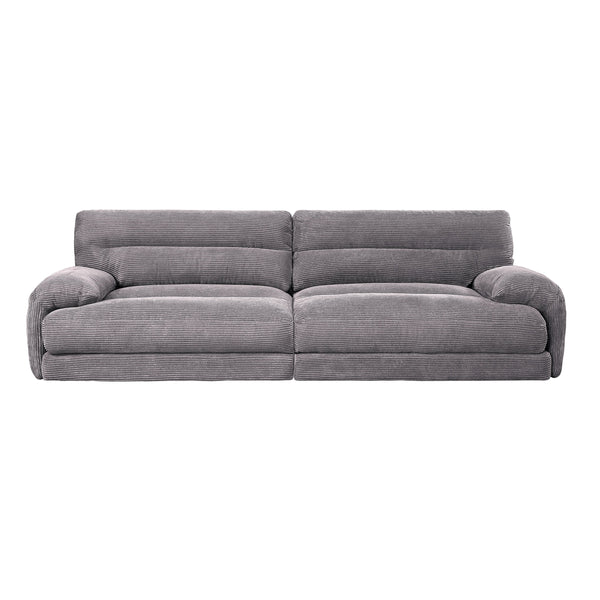 English Elm Cadenza Gray Corduroy Sofa - Chic Comfort With Removable Covers, Durable Design & Family-Friendly Appeal B2726S00161