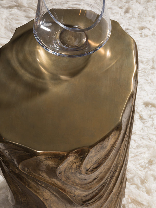 Lexington Artistica Home Catalan Oval Drum Table - Whimsical Bronze-clad Sculpture For Unique Home Decor & Signature Designs Bronze Wood 2180-950