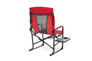 English Elm Camping Director Chair with Side Table, Cup Holder & Mesh Back, Heavy-Duty Folding Seat for Outdoor Events Red W640P224441