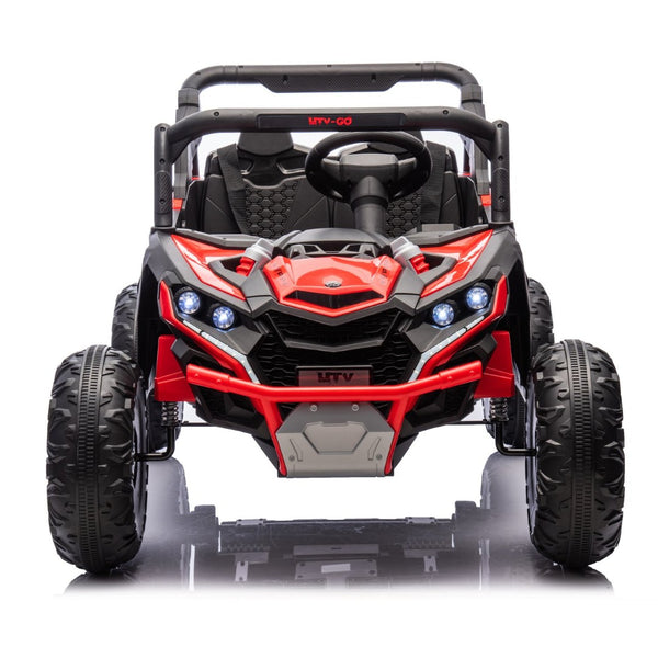 English Elm 24v Two Seat Kids Electric Utv with Parental Remote Suspension Off Road Ride On Red W1578P184803