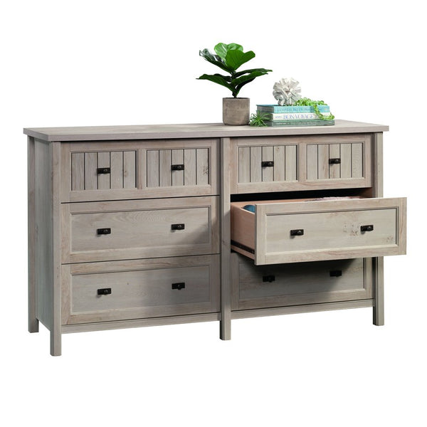 English Elm Dresser, Contemporary Gray Finish With Ample Storage & Durable Top For Modern Spaces – Easy Assembly! B356P402613