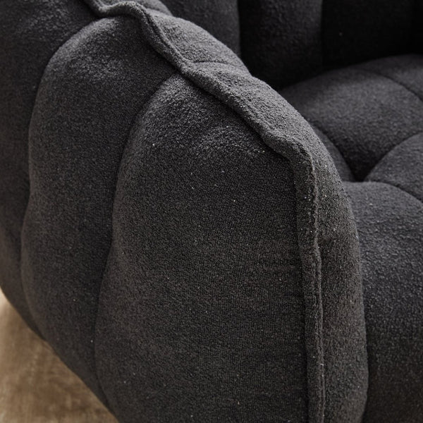 English Elm Soft Bean Bag Chair Set With Footstool For Gaming & Relaxation - Cozy, Durable & Space-Saving Design W1996P309482-GIGA