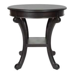 OSP Home Furnishings Vermont Accent Table Antique Black