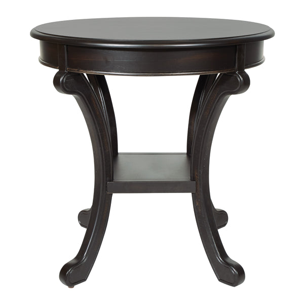 OSP Home Furnishings Vermont Accent Table Antique Black