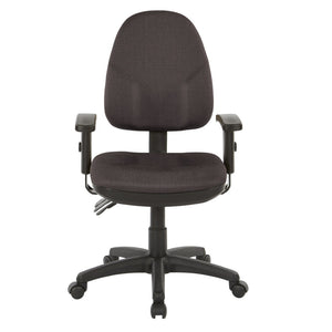 OSP Home Furnishings Dual Function Ergonomic Office Chair with Lumbar Support Foam Seat and Adjustable Arms 36427-297
