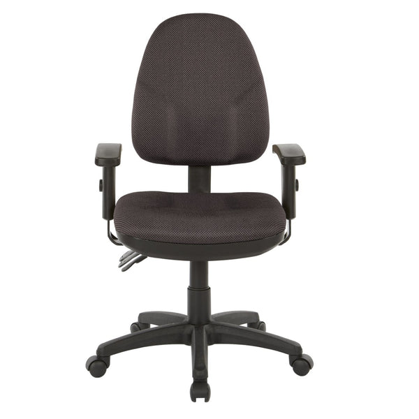 OSP Home Furnishings Dual Function Ergonomic Office Chair with Lumbar Support Foam Seat and Adjustable Arms 36427-297