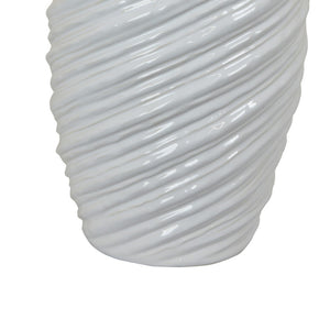 English Elm Avery Sculptural Ceramic Vase with Spiral Ribbed Texture for Modern Home Decor B056P416936