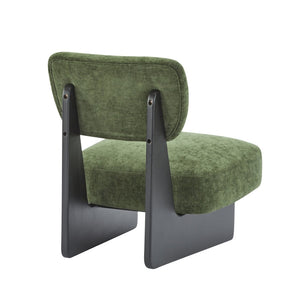 English Elm [set of 2] Beige Polyester Barrel Lounge Chairs with Black Wood Base for Living Room Black+Green N767P373046G
