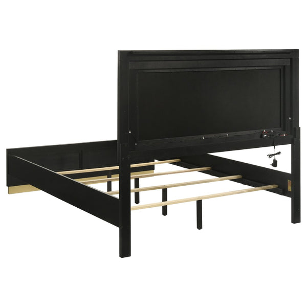 English Elm Sophia Black 4-Piece Eastern King Bedroom Set: Luxurious Comfort, Smart Storage & Modern Elegance B062S01075-GIGA