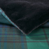 Woolrich Bernston Lodge/Cabin Faux Wool to Faux Fur Down Alternative Comforter Set WR9201030822-07 Green Plaid