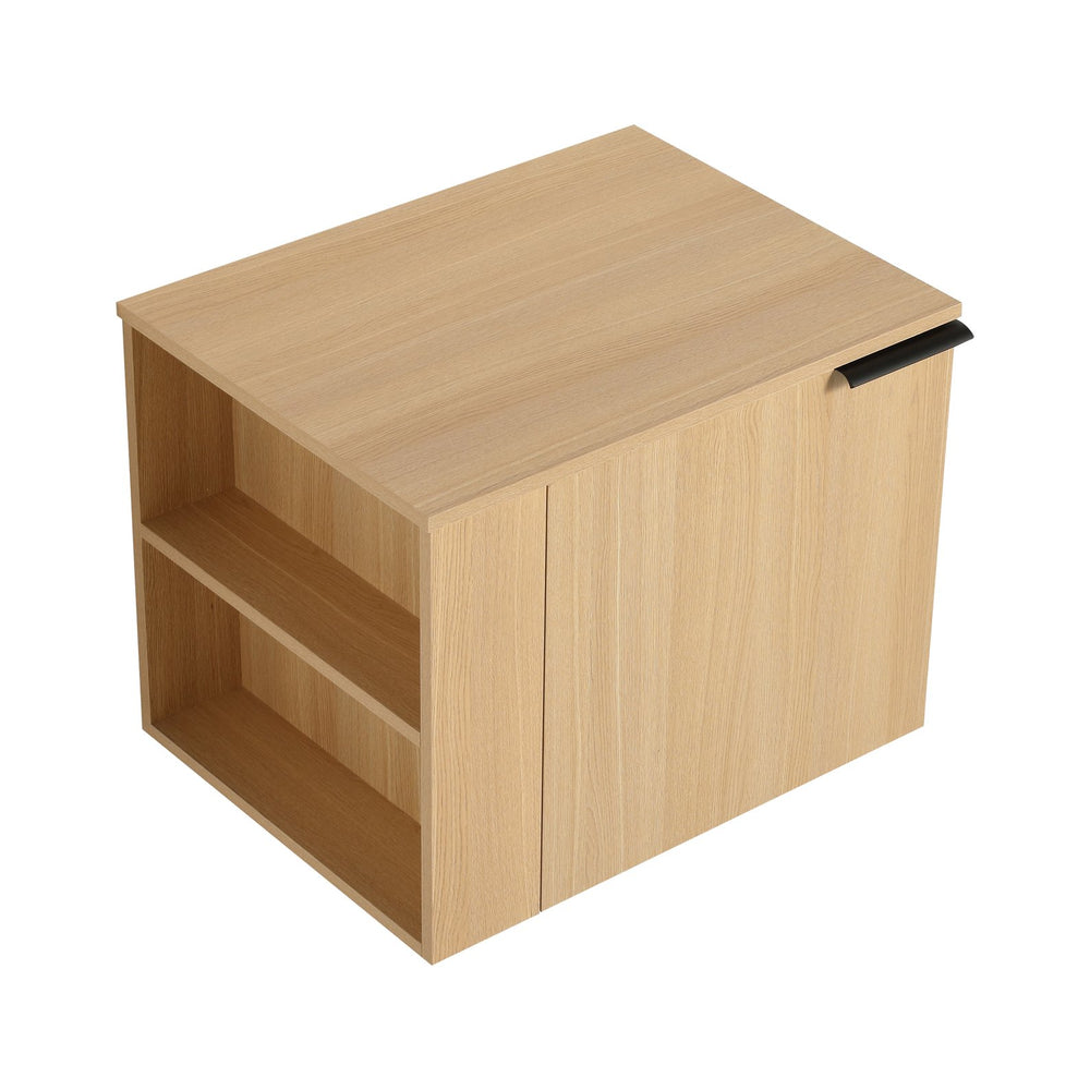 English Elm 24" Oak Bathroom Vanity Sink Cabinet - Modern Design, Soft-Close Doors, Great Storage For Small Spaces W1972P204940