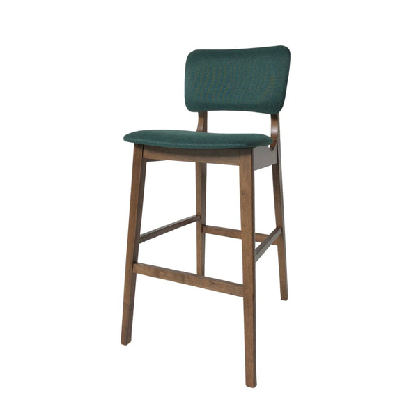 English Elm Bar Chairs Set of Two Solid Rubberwood Mid-century Modern Barstools for Kitchen Islands 63560.00DGRN