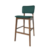 Christopher Knight Home® - Noble House - Fessenden 42" Wooden Bar Chair with Fabric Seats - Set of 2