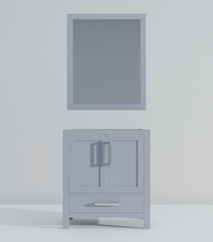 English Elm Dark Grey Bath Vanity Set With Mirror - 30" W X 22" D, Modern Design For Small Bathrooms, Ready To Install B2731S00503