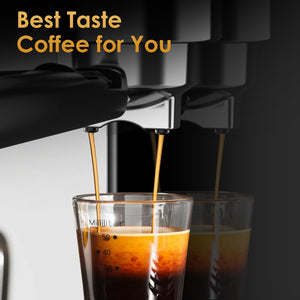 English Elm Geek Chef 20 Bar Espresso Maker with Auto Frother and Led Touchscreen for Home W1002P427607