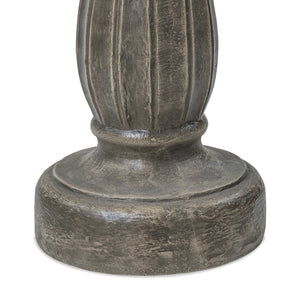 English Elm Polyresin Pedestal Birdbath Antique Gray Stone Look Outdoor Garden Accent 25 Inch N772P450049G
