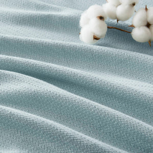 JLA Home Madison Park - Blanket crafted from Liquid Cotton for ultra-soft durability, breathable moisture-wicking, OEKO‑TEX safe comfort Blue BL51N-0608
