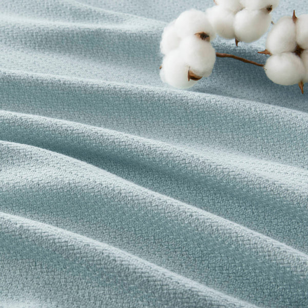 JLA Home Madison Park - Blanket crafted from Liquid Cotton for ultra-soft durability, breathable moisture-wicking, OEKO‑TEX safe comfort Blue BL51N-0608