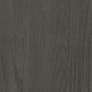 English Elm Oval 60-inch Extension Leaf Dining Table with Medium Grey Finish, Storage Base & Open Shelf B016P369261