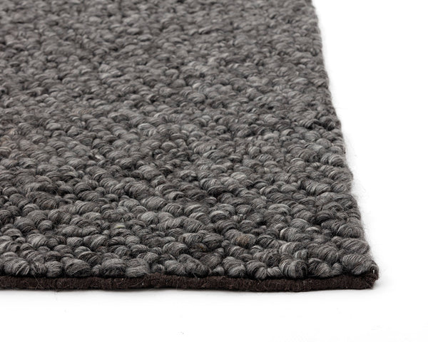 Sunpan Umea Hand-Woven Rug - Luxurious Artisanal Design with Eco-Friendly Wool for a Cozy Contemporary Home Black