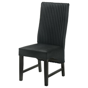 English Elm Dempsey Corduroy and Velvet Upholstered Dining Chairs with Tall Back Set of 2 B062P440298