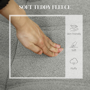 English Elm Bean Bag Floor Sofa Teddy Fleece Channel Tufted Foam Seat for Gaming Lounge T3971P405900