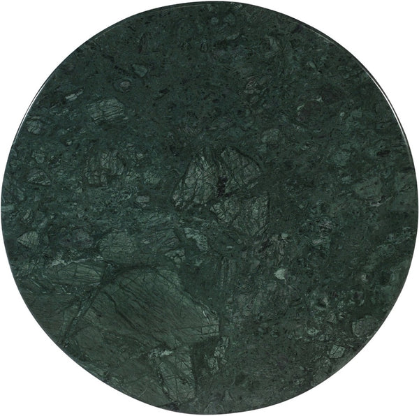 Meridian Furniture Formentera Handcrafted Genuine Marble Round Coffee Table with Natural Green Veining 219Green-CT