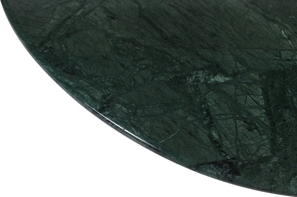 Meridian Furniture Formentera Handcrafted Genuine Marble Round Coffee Table with Natural Green Veining 219Green-CT