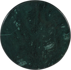 Meridian Furniture Formentera Genuine Green Marble Side Table with Unique Veining for Living Spaces 219Green-ET