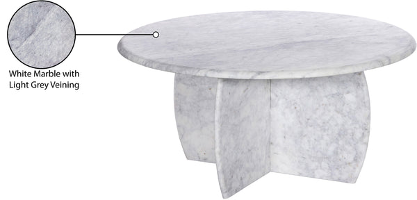 Formentera White Coffee Table 219White-CT Meridian Furniture