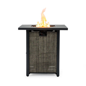 English Elm 28" Propane Gas Fire Pit Table - 50,000 Btu Steel Outdoor Heater For Patio, Garden & Deck Fun! W853P293852