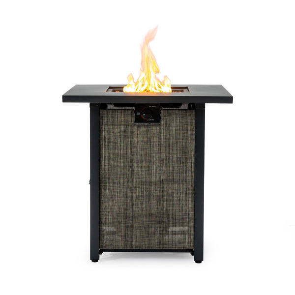 English Elm 28" Propane Gas Fire Pit Table - 50,000 Btu Steel Outdoor Heater For Patio, Garden & Deck Fun! W853P293852