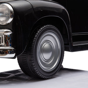 English Elm 12v Chevrolet 3100 Licensed Vintage Pickup Ride on Truck with Led Lights and Parent Remote Black W1578P214177