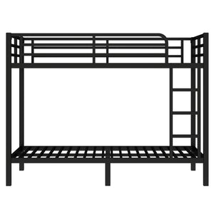 English Elm Metal Twin Xl Bunk Bed For Teens & Adults - Space-Saving, Noise-Reducing, Easy Assembly, Black Finish W1580P368408
