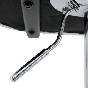 English Elm Set of 2 Adjustable Pu Leather Barstools with Chrome Base for Kitchen or Home Bar White+Silver W3875P378574