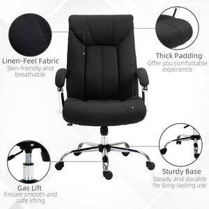 English Elm Vinsetto High Back Office Chair With Lumbar Support, Adjustable Height, & Modern Style For Comfort W2225P217518-GIGA