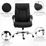 English Elm Vinsetto High Back Home Office Chair, Computer Desk Chair With Lumbar Back Support and Adjustable Height, Black